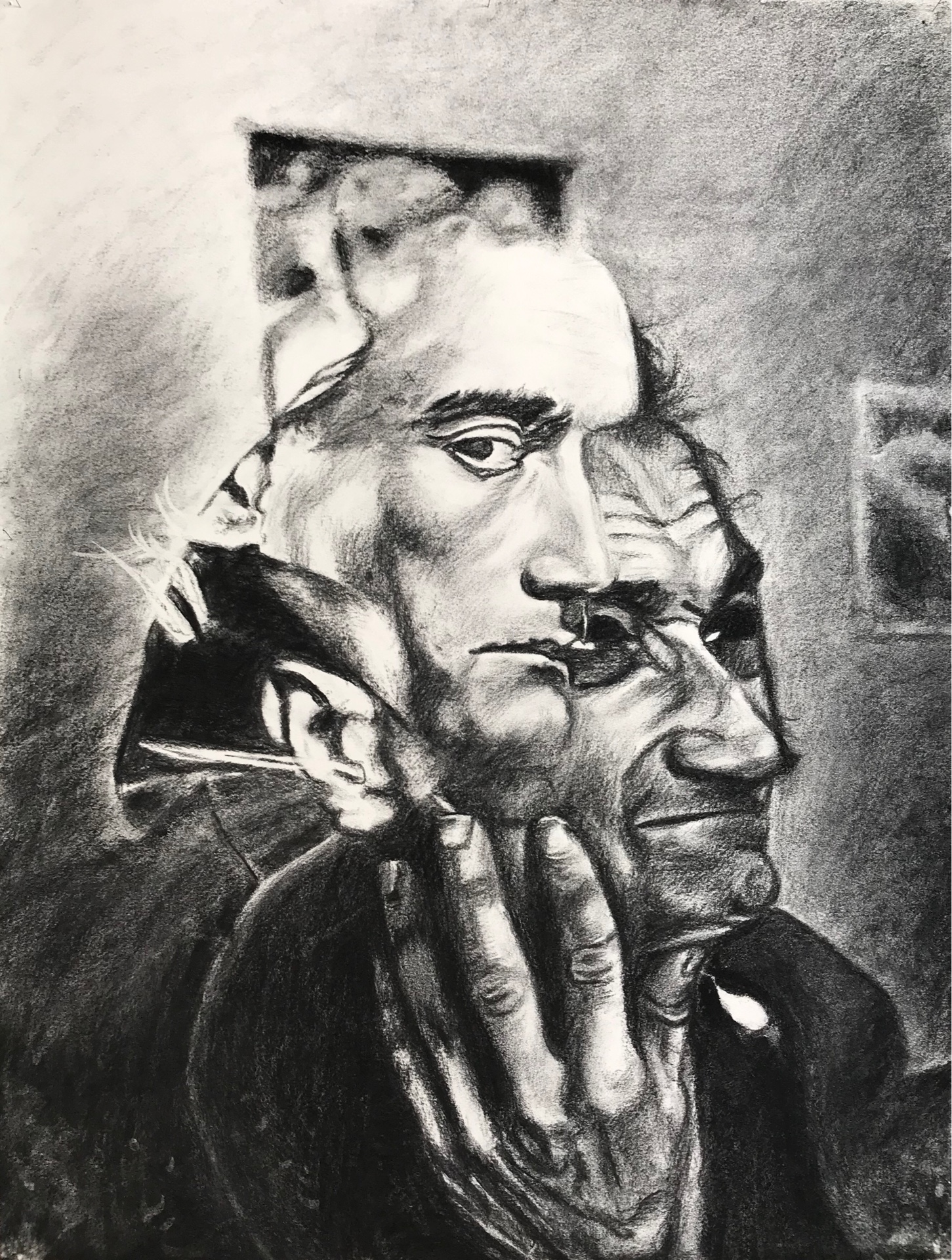 Antonin Artaud, fusain, Saïssi
